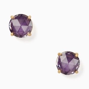 NEW! Kate Spade Gumdrop Stud Earrings Purple/Gold